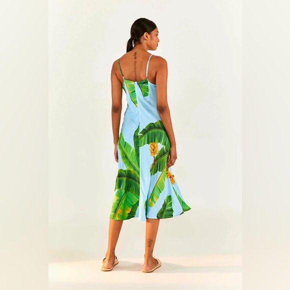 FARM RIO Blue Fresh Bananas Midi Dress - Picture 3 of 5